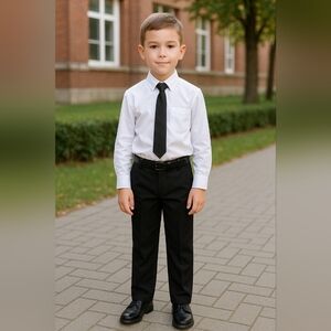 Van Heusen Boys Black Dress Pants – Formal, Classic, School Uniform Style